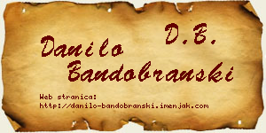 Danilo Bandobranski vizit kartica
